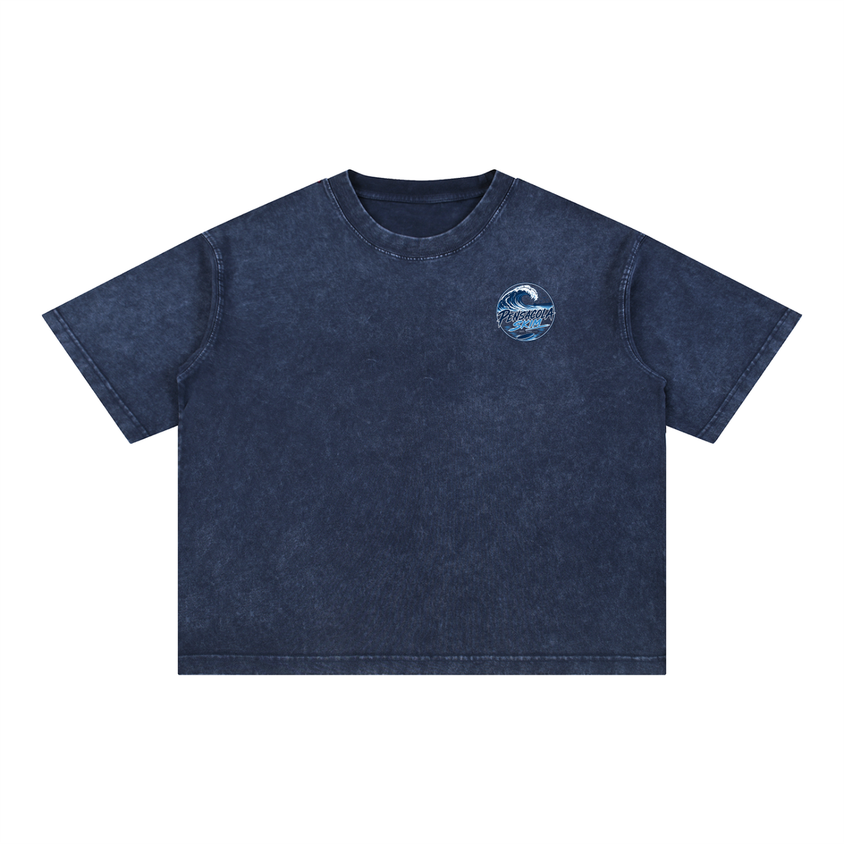 Pensacola Skim Original Logo Graphic Mineral Wash Boxy Cotton T-Shirt