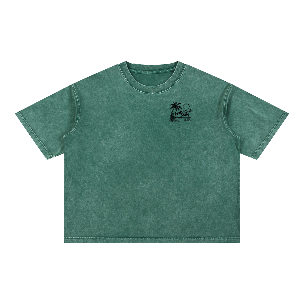 Pensacola Skim Coastal Graphic Mineral Wash Boxy Cotton T-Shirt