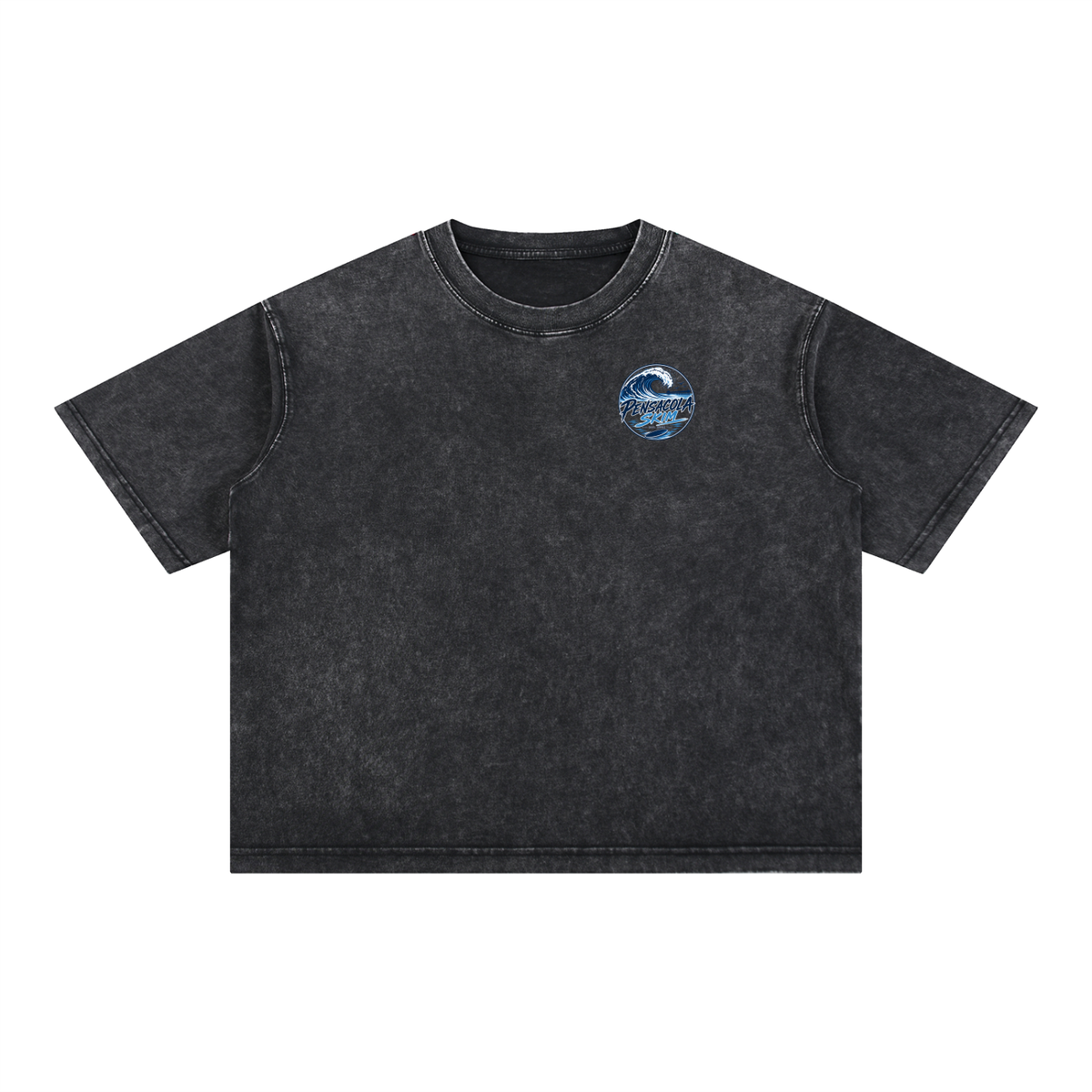 Pensacola Skim Original Logo Graphic Mineral Wash Boxy Cotton T-Shirt