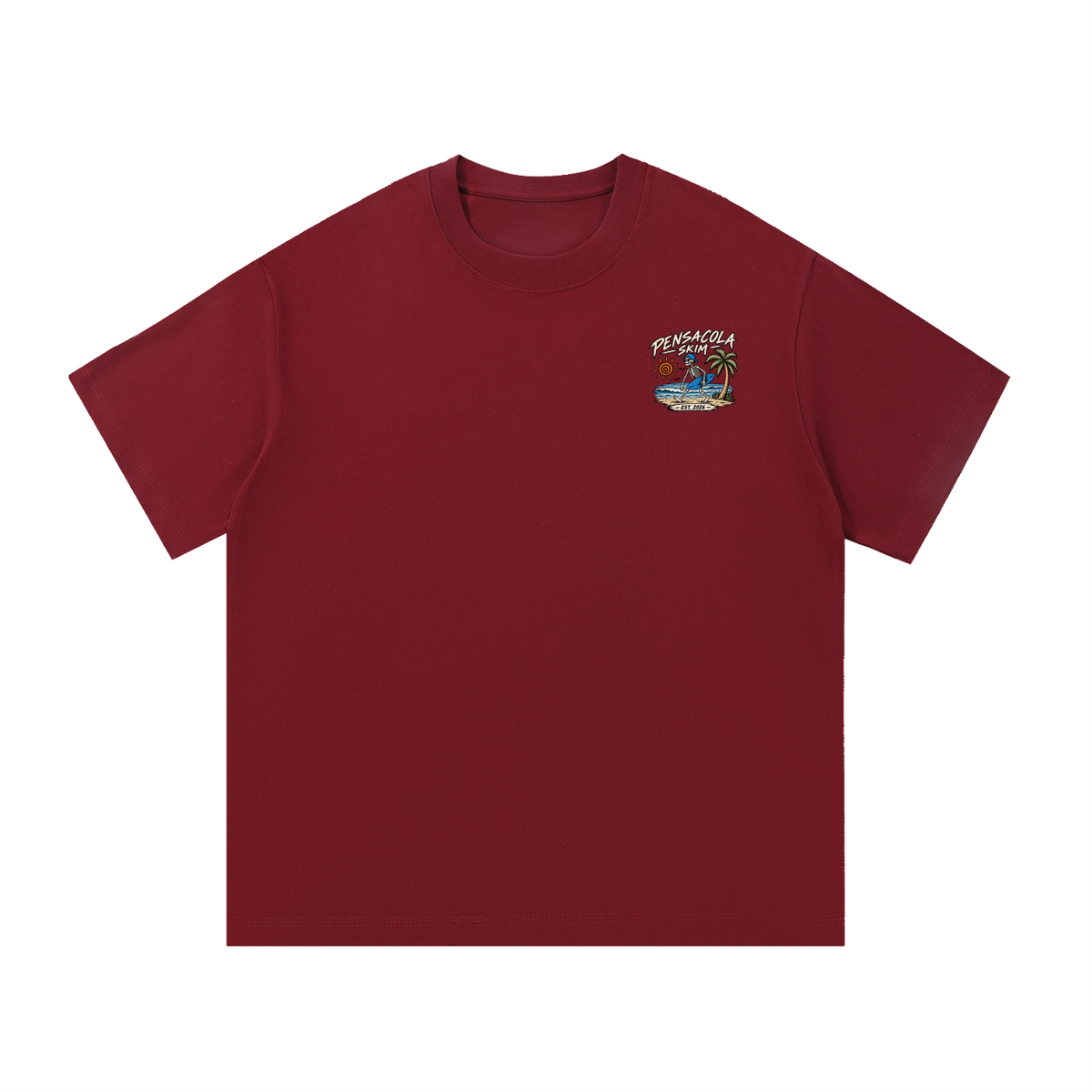 Pensacola Skim Skeleton Graphic Regular Fit Cotton T-Shirt