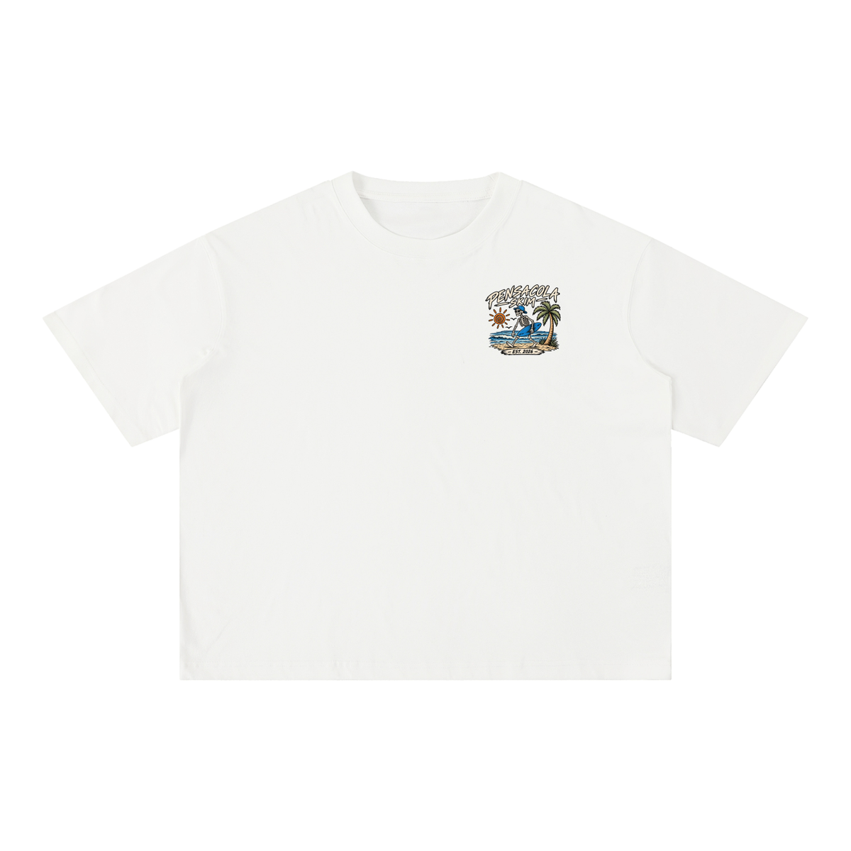 Pensacola Skim Skelton Graphic Mineral Wash Boxy Cotton T-Shirt