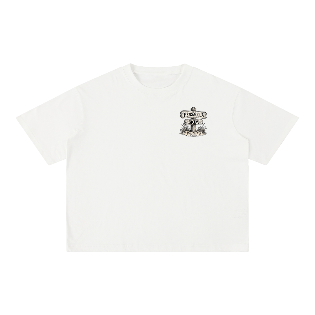 Pensacola Skim Sign Graphic Mineral Wash Boxy Cotton T-Shirt
