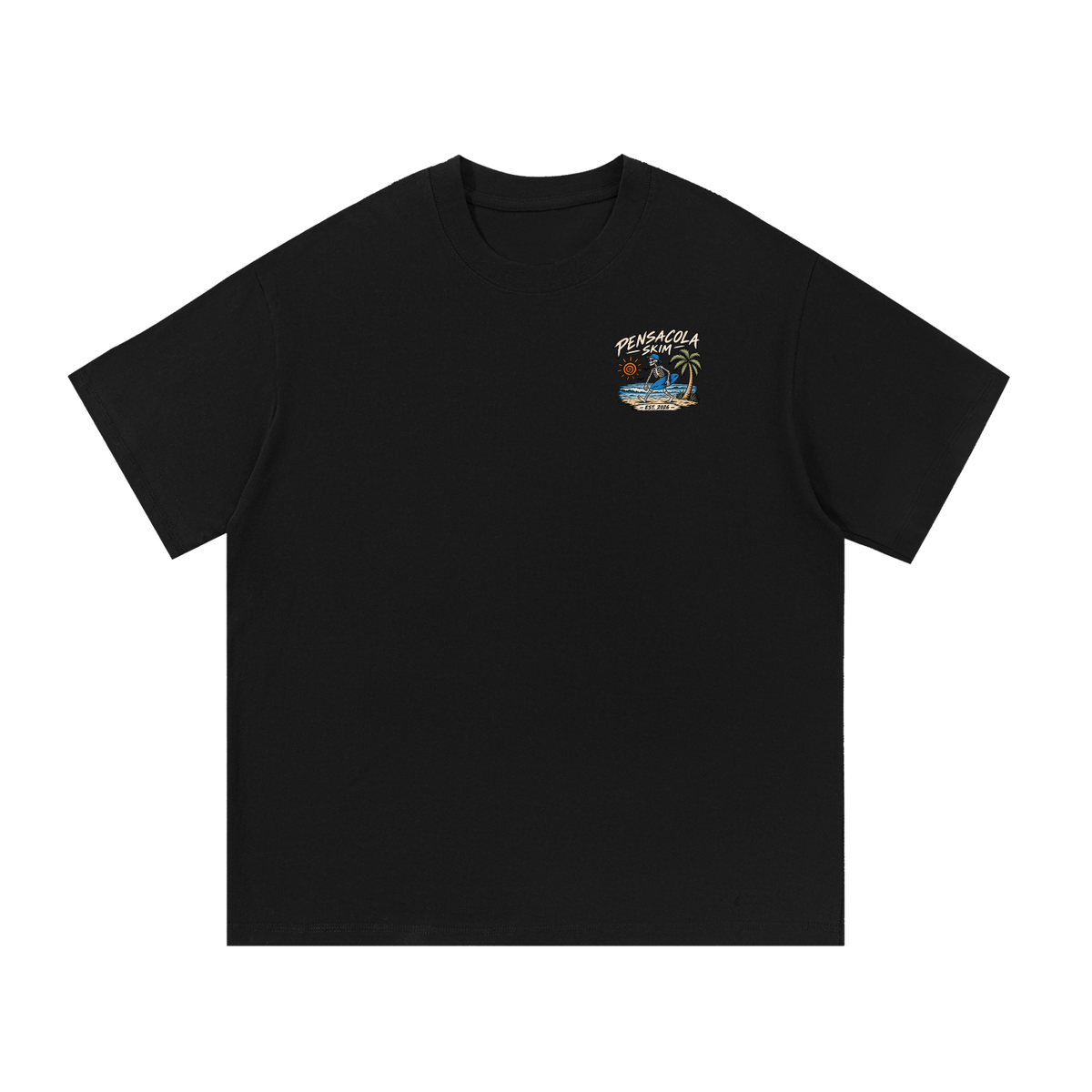 Pensacola Skim Skeleton Graphic Regular Fit Cotton T-Shirt