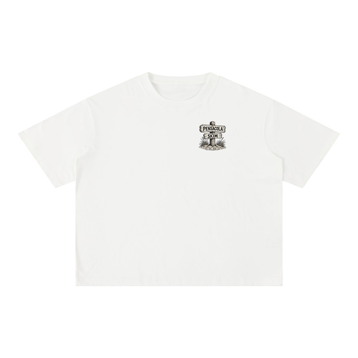 Pensacola Skim Sign Graphic Mineral Wash Boxy Cotton T-Shirt
