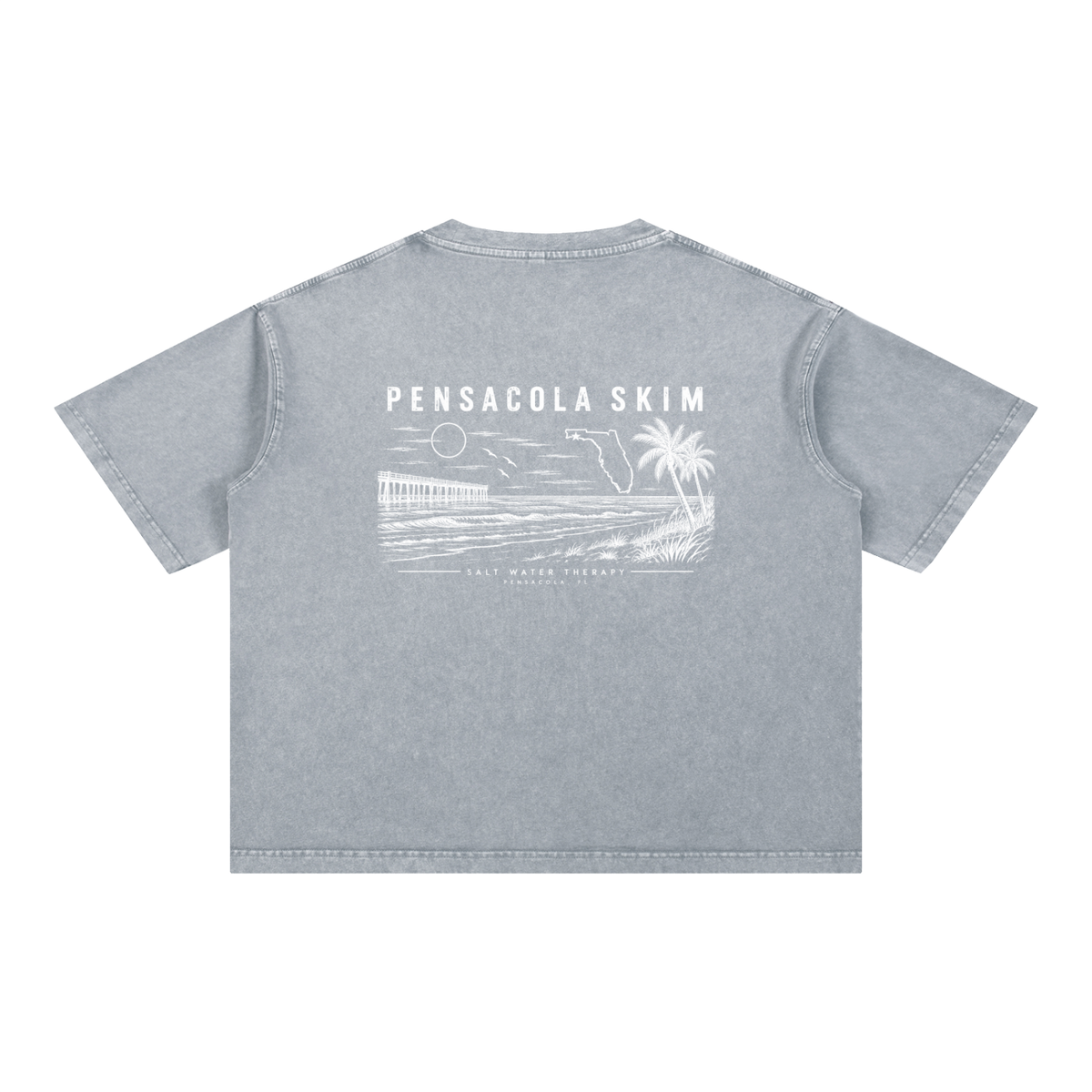 Pensacola Skim Salt Water Therapy Mineral Wash Boxy Cotton T-Shirt