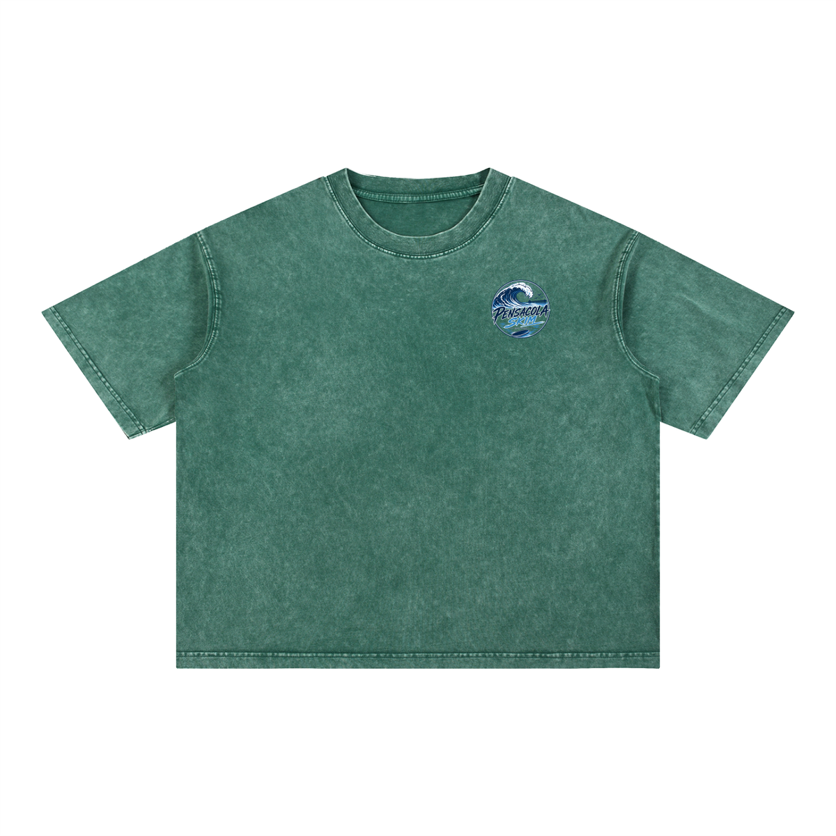 Pensacola Skim Original Logo Graphic Mineral Wash Boxy Cotton T-Shirt