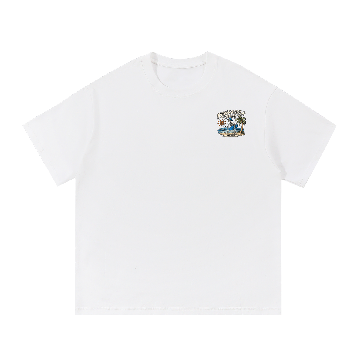 Pensacola Skim Skeleton Graphic Regular Fit Cotton T-Shirt
