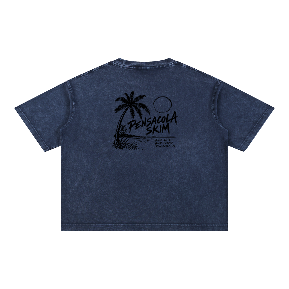Pensacola Skim Coastal Graphic Mineral Wash Boxy Cotton T-Shirt