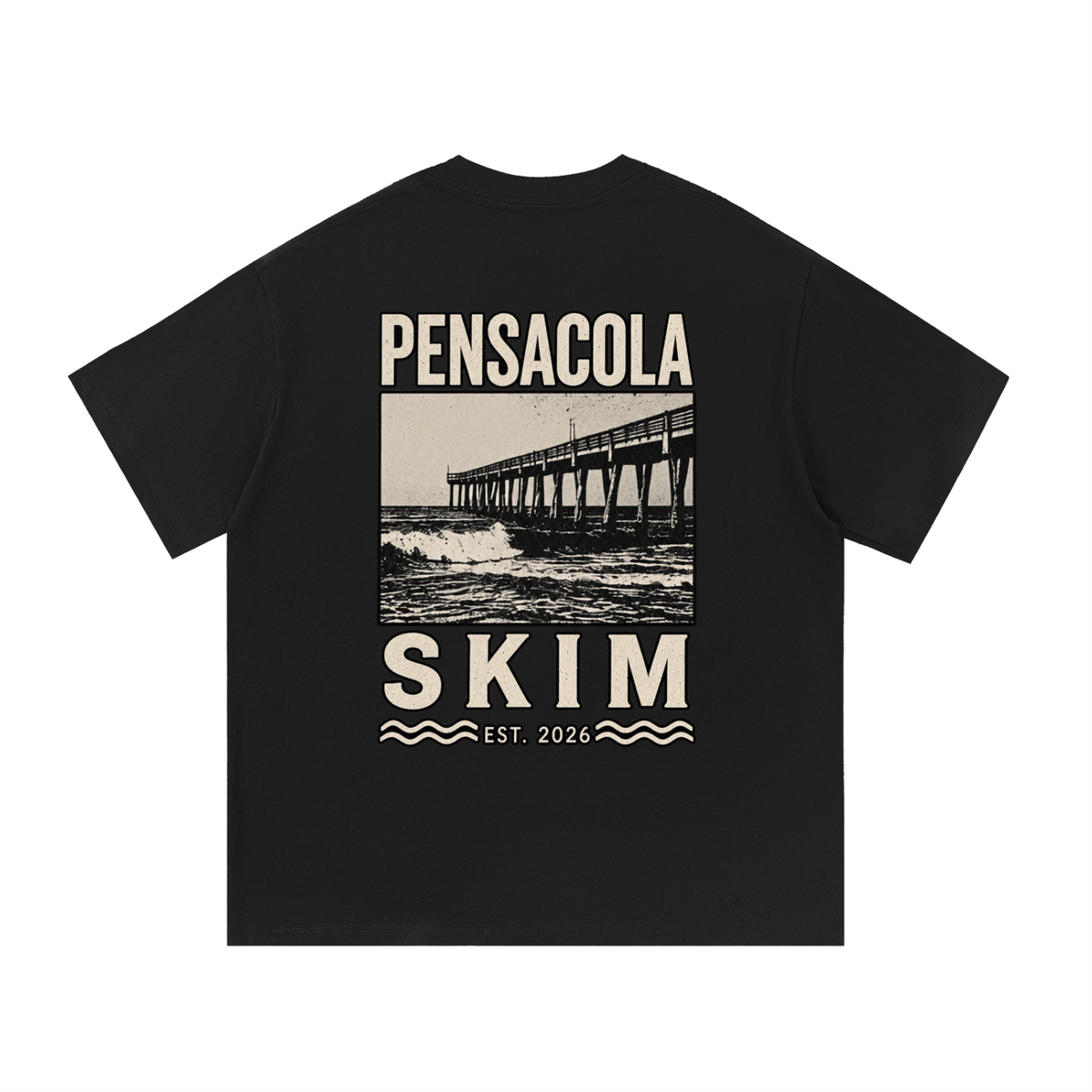 Pensacola Skim Pier Graphic Regular Fit Cotton T-Shirt