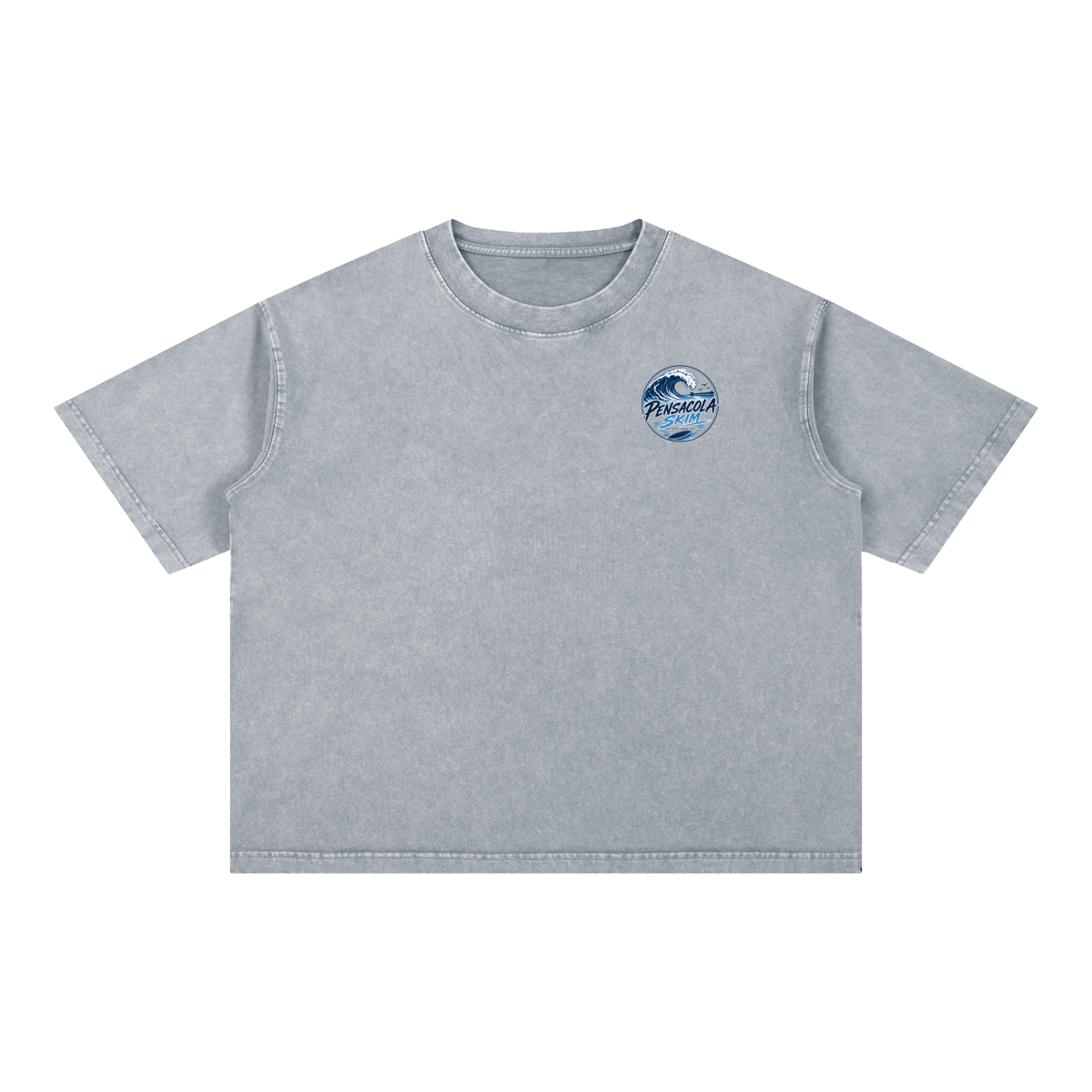 Pensacola Skim Original Logo Graphic Mineral Wash Boxy Cotton T-Shirt
