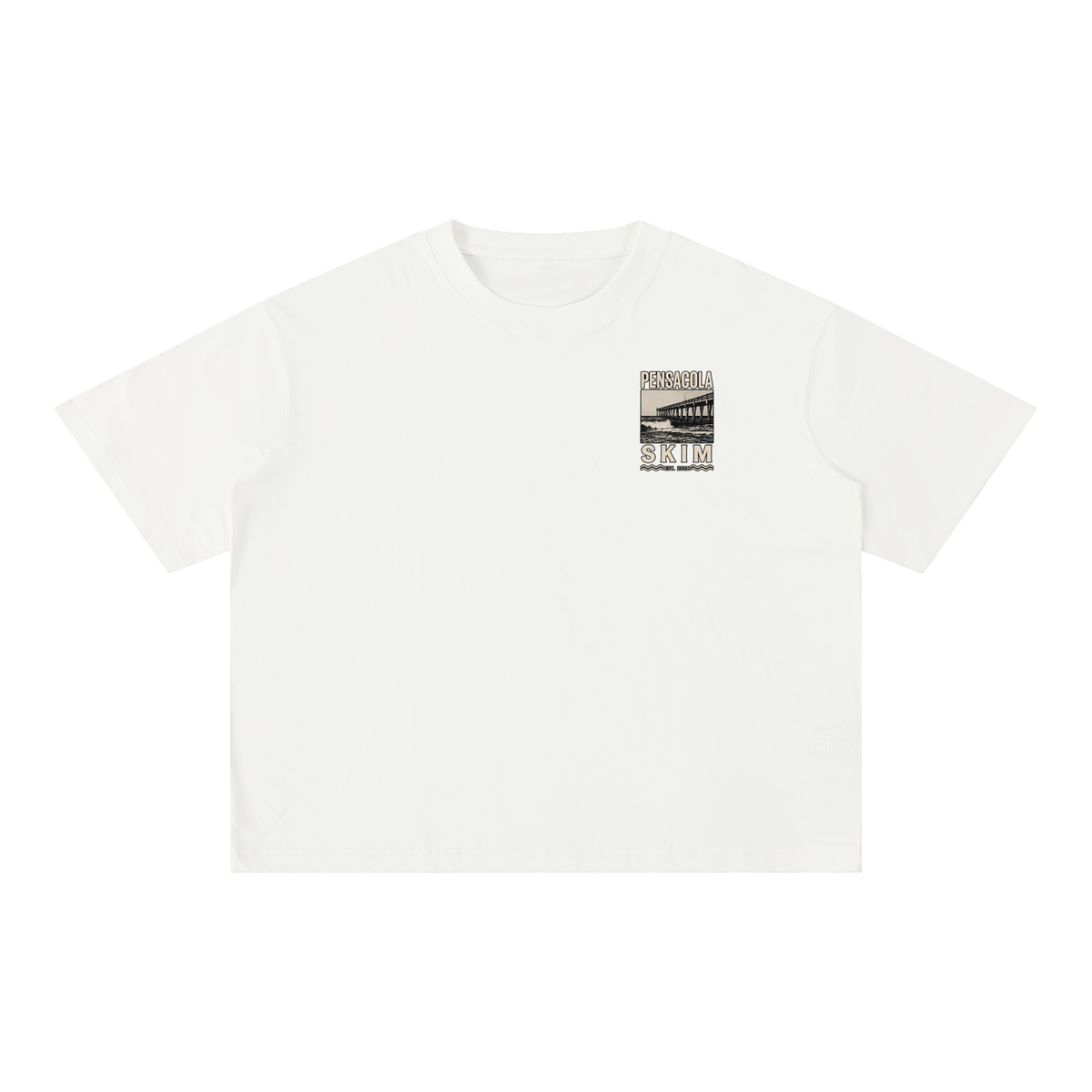 Pensacola Skim Pier Graphic Mineral Wash Boxy Cotton T-Shirt