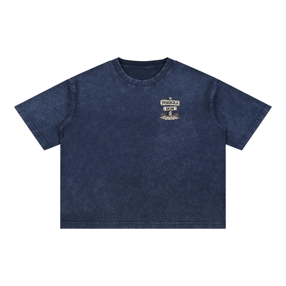 Pensacola Skim Sign Graphic Mineral Wash Boxy Cotton T-Shirt