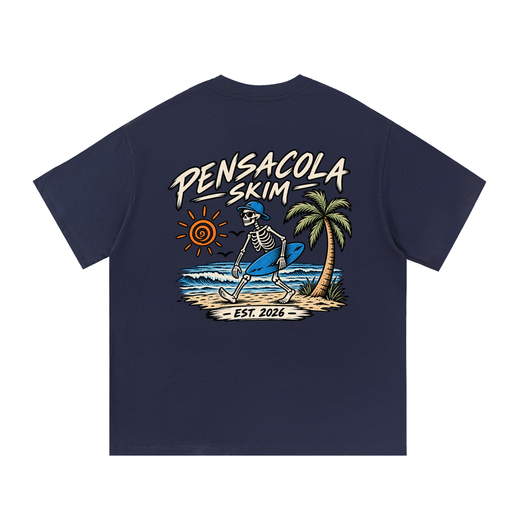 Pensacola Skim Skeleton Graphic Regular Fit Cotton T-Shirt