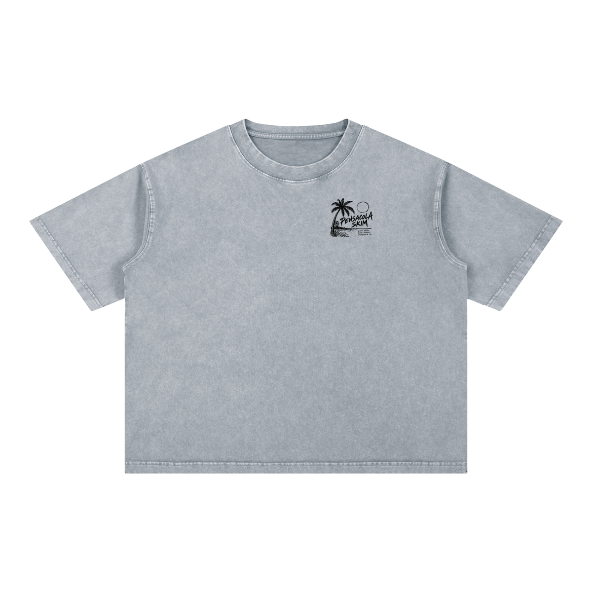 Pensacola Skim Coastal Graphic Mineral Wash Boxy Cotton T-Shirt