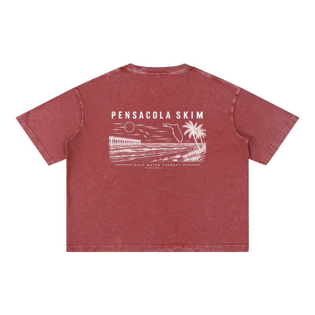 Pensacola Skim Salt Water Therapy Mineral Wash Boxy Cotton T-Shirt