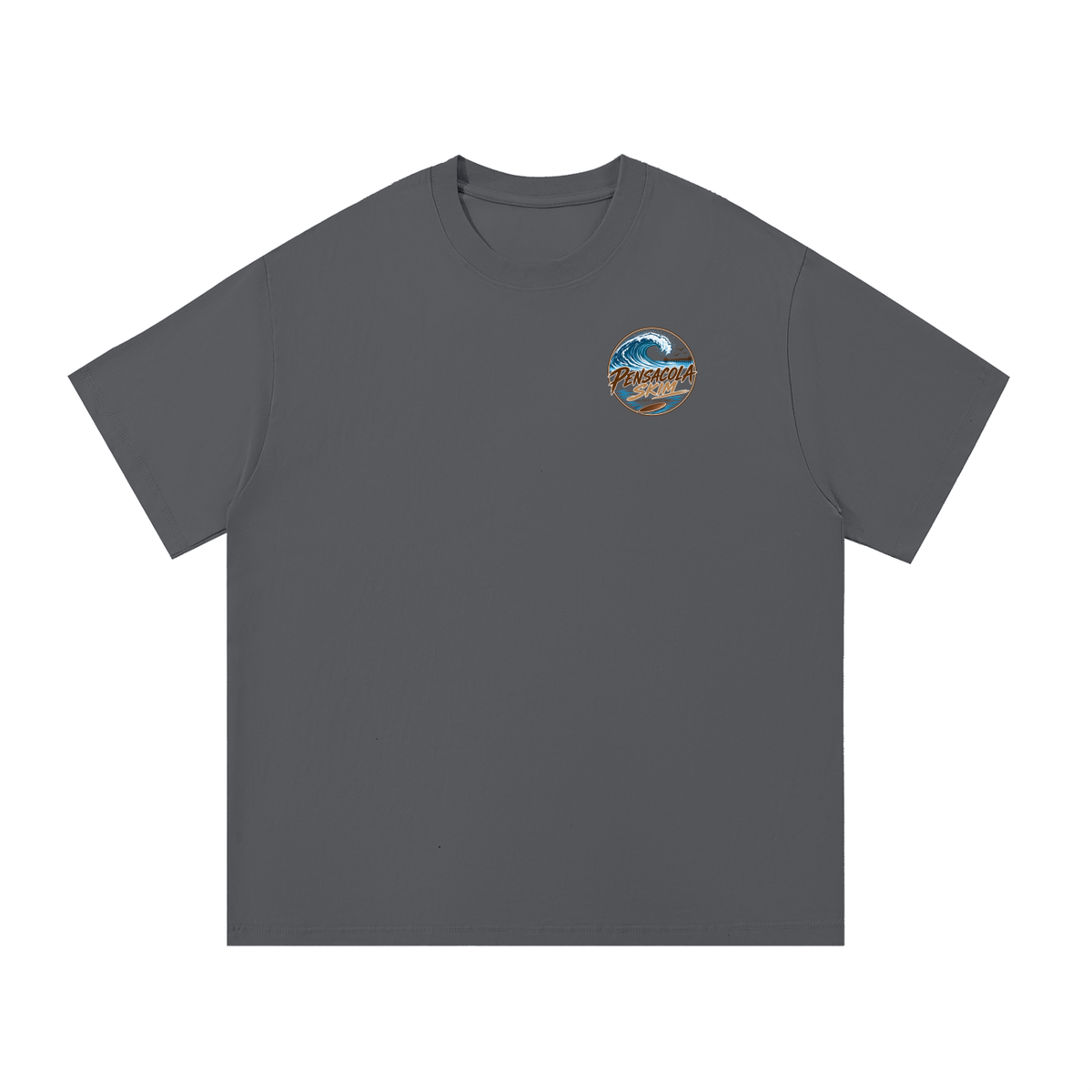 Pensacola Skim Neutral Color Logo Graphic Classic Fit Cotton T-Shirt