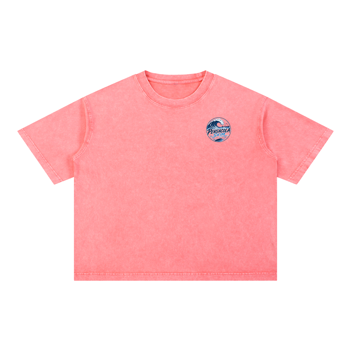 Pensacola Skim Original Logo Graphic Mineral Wash Boxy Cotton T-Shirt
