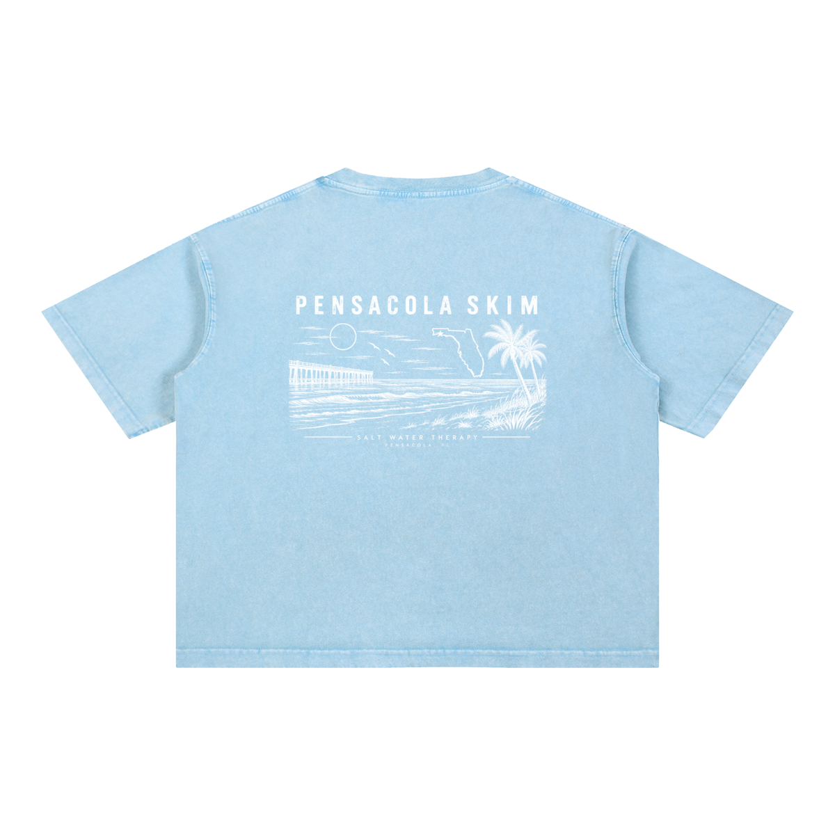 Pensacola Skim Salt Water Therapy Mineral Wash Boxy Cotton T-Shirt