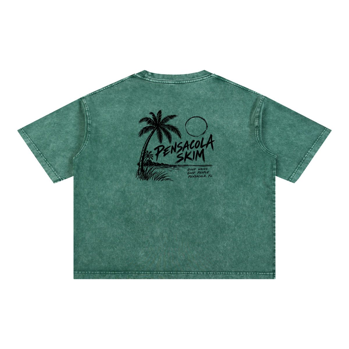 Pensacola Skim Coastal Graphic Mineral Wash Boxy Cotton T-Shirt