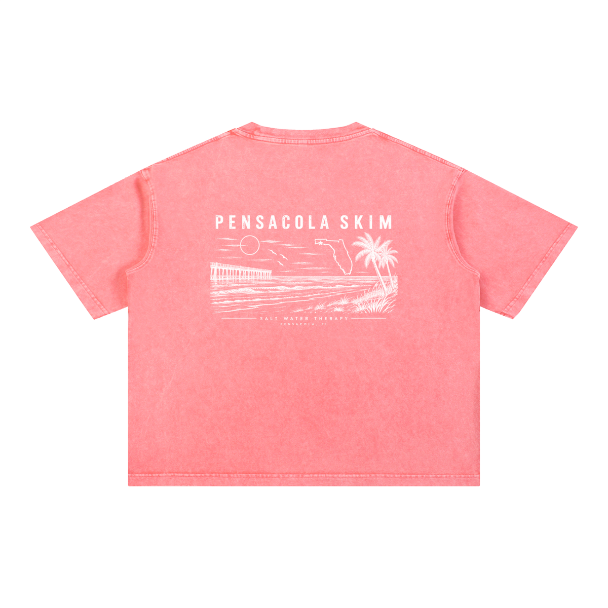 Pensacola Skim Salt Water Therapy Mineral Wash Boxy Cotton T-Shirt