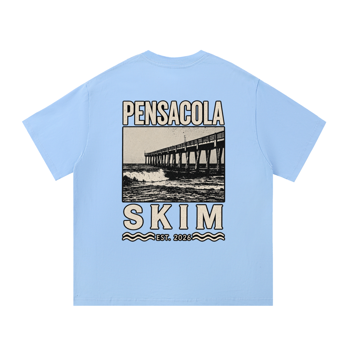 Pensacola Skim Pier Graphic Regular Fit Cotton T-Shirt