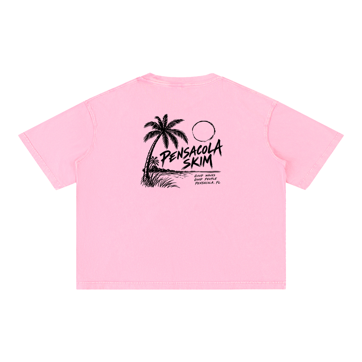 Pensacola Skim Coastal Graphic Mineral Wash Boxy Cotton T-Shirt