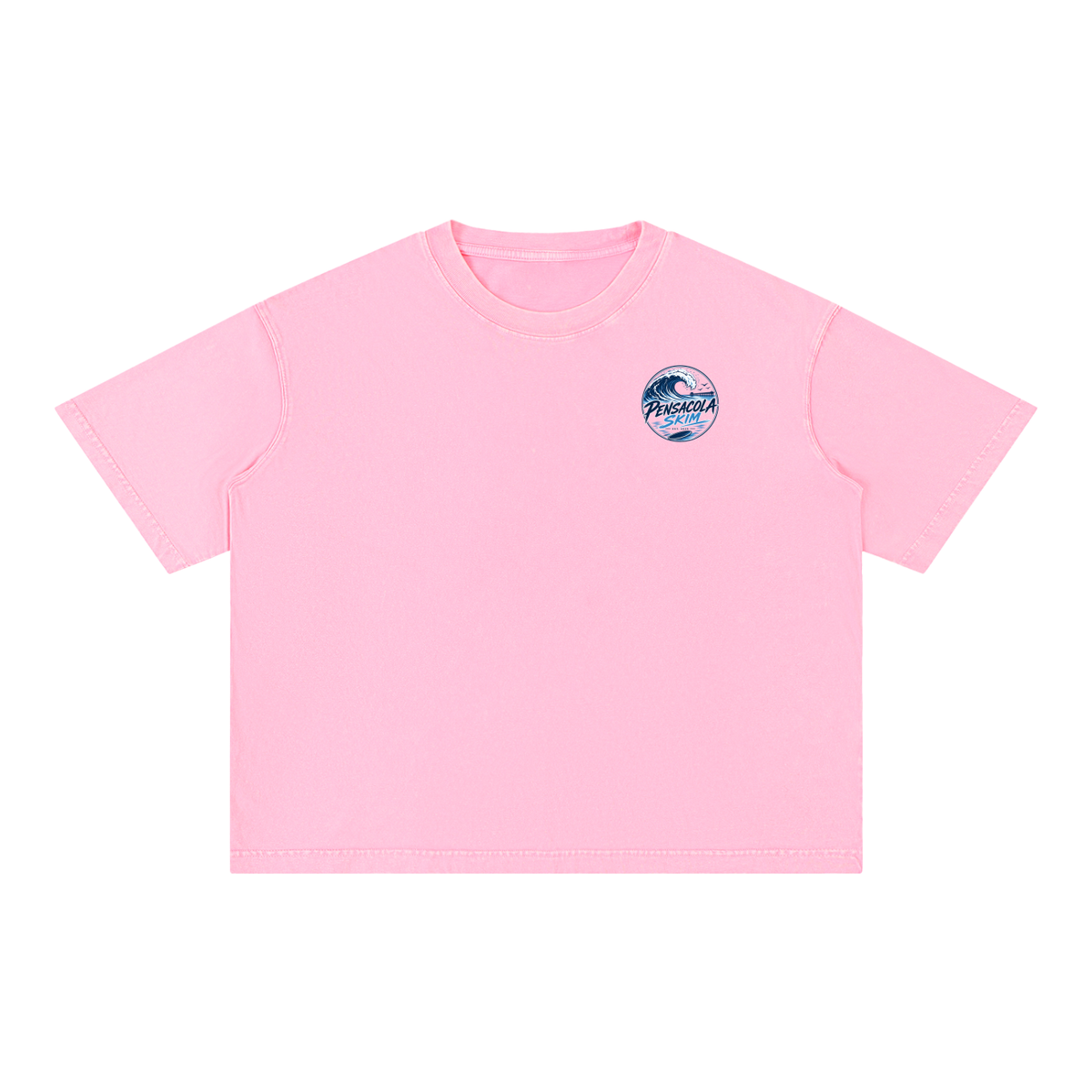 Pensacola Skim Original Logo Graphic Mineral Wash Boxy Cotton T-Shirt
