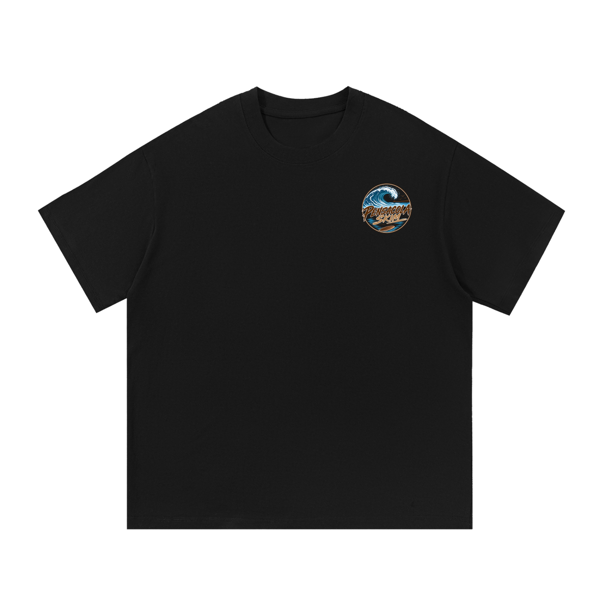 Pensacola Skim Neutral Color Logo Graphic Classic Fit Cotton T-Shirt