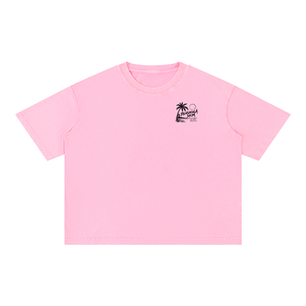 Pensacola Skim Coastal Graphic Mineral Wash Boxy Cotton T-Shirt