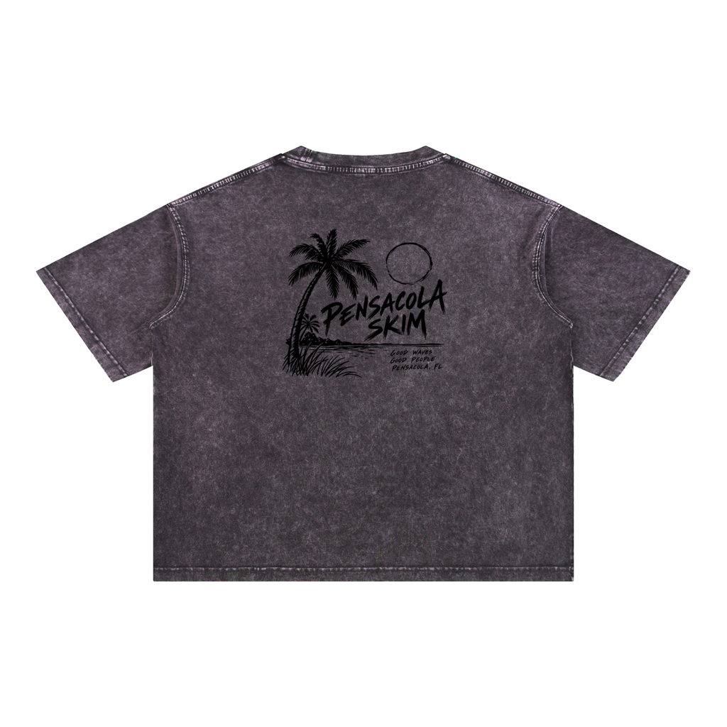 Pensacola Skim Coastal Graphic Mineral Wash Boxy Cotton T-Shirt